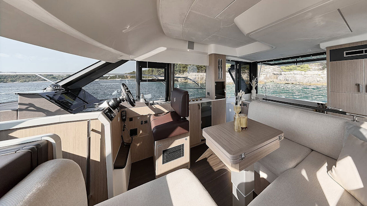 interior helm station on prestige f4-3