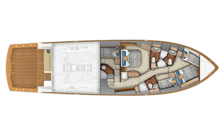 layout of the 70 convertible - cabin layout 2