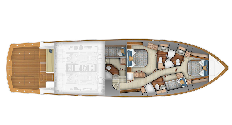 layout of the 70 convertible - cabin layout 1