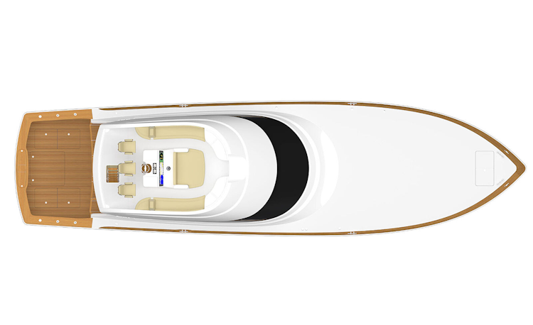 layout of the 70 convertible - flybridge