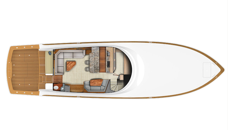 layout of the 70 convertible - salon