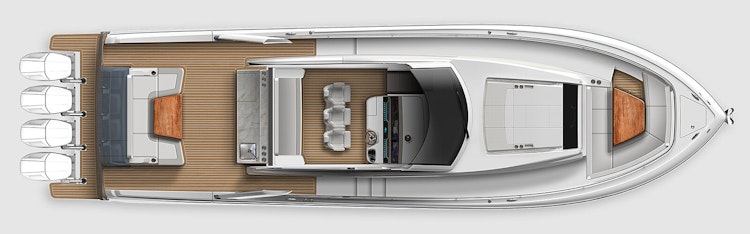 main deck layout - 46 sport yacht