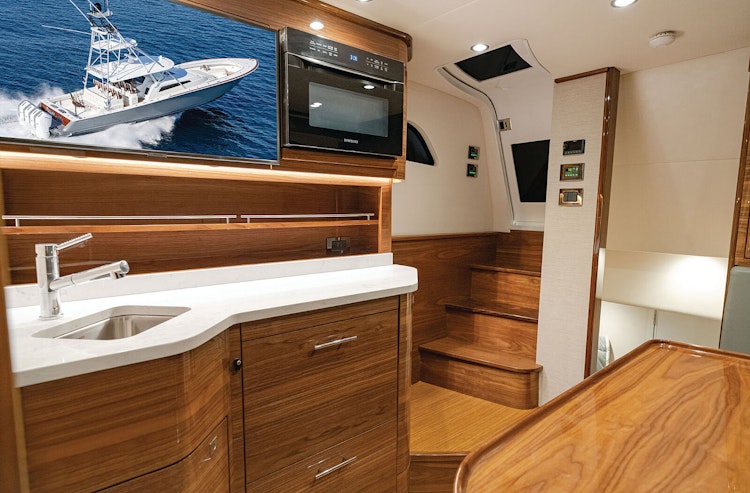 television and microwave in valhalla v55 interior