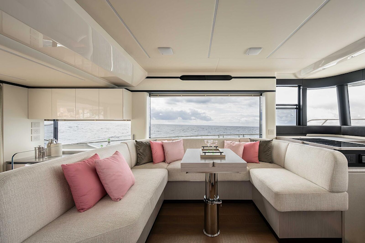 multiple areas for entertaining in salon of navetta 50
