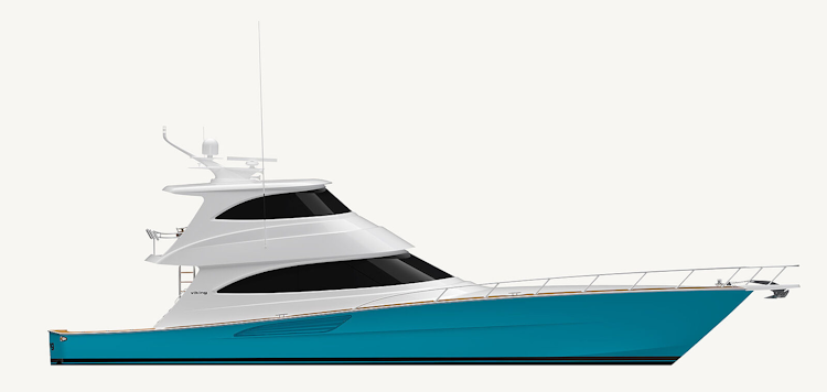 profile rendering of viking 70 enclosed bridge