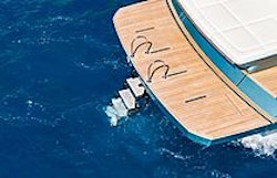 swim platform ladder going into water