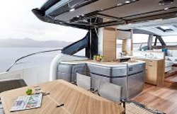Princess Yachts V65 Outdoor Dining Integrated Aftdeck Living Area