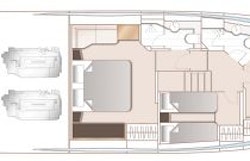 Princess Yachts V60 Accommodation Deck