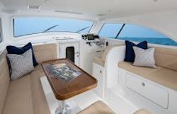 Viking Yachts 37 Billfish Command Deck Dinette and Sofa Area