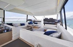 Prestige Yachts 590 Custom Fabric Salon