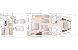 Princess X95 Lower Deck Layout