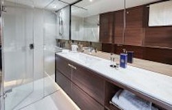 Owners bathroom on the Princess F70
