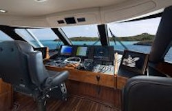 Viking Yachts 80 Enclosed Bridge Helm Electronics 