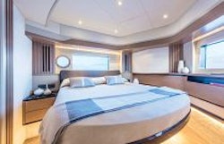 Master stateroom with large bed