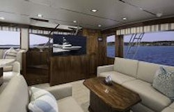 Viking Yachts 72 Enclosed Bridge Salon TV