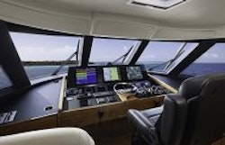 Viking Yachts 72 Enclosed Bridge Helm Electronics
