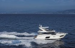 absolute 50 flybridge going fast