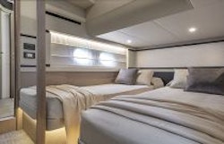 guest stateroom with twin beds