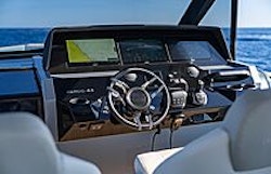 steering wheel at helm
