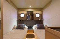 Guest cabin with twin beds