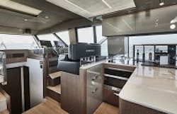 interior galley and helm station