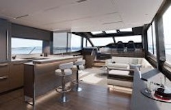 interior salon and galley on S80