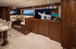 Viking Yachts 72C Teak Entryway TV