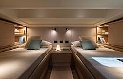 guest cabin with twin beds