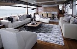 Princess Yachts 88 Living Room Sunlight
