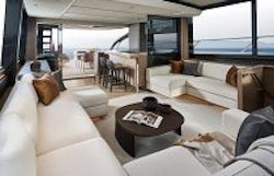 u-shaped sofa in salon
