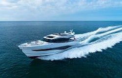 portside view of princess s80 cruising
