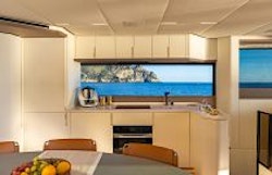 beautiful galley window overlooking water