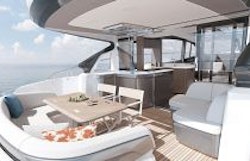 optional lounge seat added to cockpit - 2026 princess v65