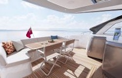 looking aft from the cockpit of the princess v65