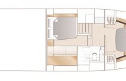 lower deck layout - 2 cabin version
