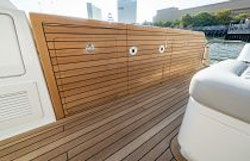 fold down balconies on v55 sport yacht
