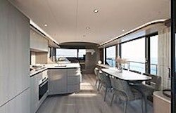 dining table option on starboard side of salon - 58 navetta