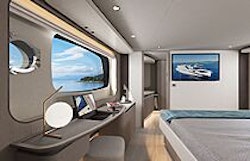 makeup counter in master suite of navetta 58