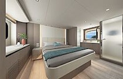 multiple windows inside master cabin navetta 58