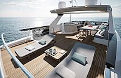 aft flybridge deck seating on navetta 66