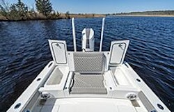 lids opened on each side of transom seat