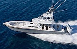 owner cruising to fishing spot on v55