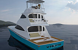 cockpit view of viking 70 sky bridge