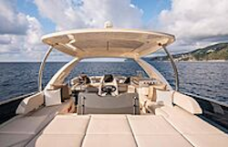 spacious flybridge sunpads on navetta 50