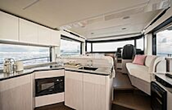 galley stove and sink in absolute navetta 50