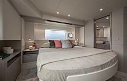 large berth inside cabin of navetta 50
