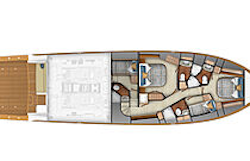 layout of the 70 convertible - cabin layout 1