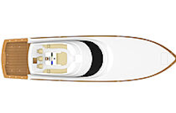 layout of the 70 convertible - flybridge
