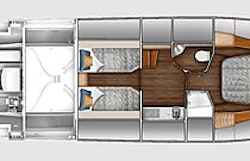 lower deck layout - 46 sport yacht