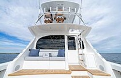 mezzanine seating in cockpit of viking 50